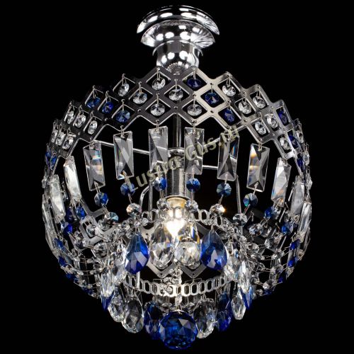 Люстра Корона №1 пластинка синяя в Магнитогорске Гусь Хрустальный