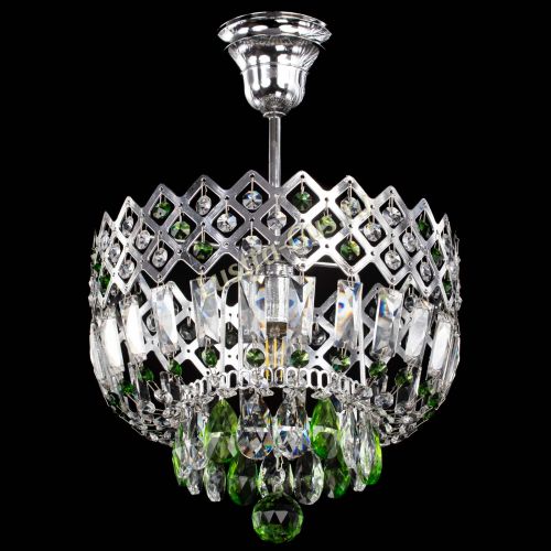 Люстра Корона №1 пластинка зеленая в Магнитогорске Гусь Хрустальный