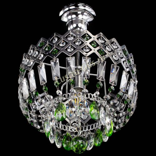 Люстра Корона №1 пластинка зеленая в Магнитогорске Гусь Хрустальный