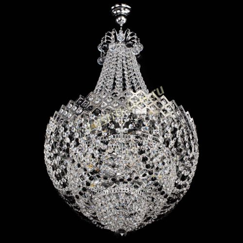 Люстра Корона №5 с подвесом Черная в Магнитогорске Гусь Хрустальный