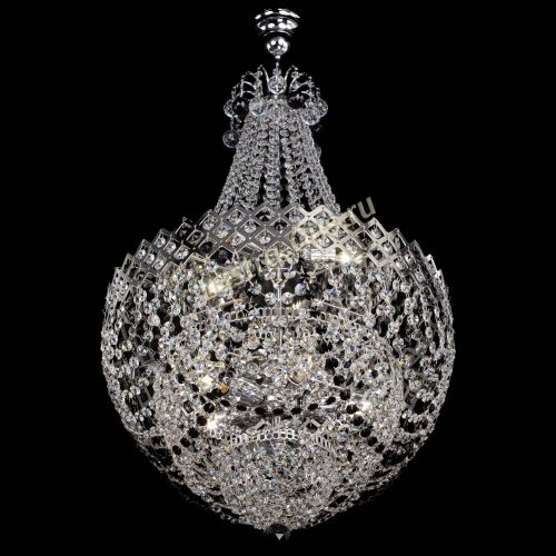 Люстра Корона №5 с подвесом Черная в Магнитогорске Гусь Хрустальный