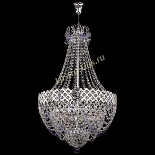 Люстра Корона №5 с подвесом Фиолетовая в Магнитогорске Гусь Хрустальный