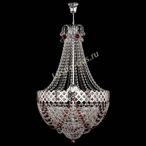 Люстра Корона №5 с подвесом Красная в Магнитогорске Гусь Хрустальный