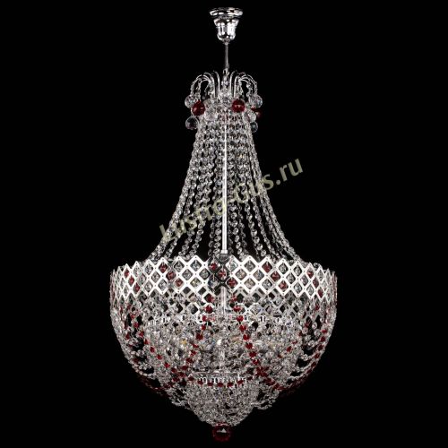 Люстра Корона №5 с подвесом Красная в Магнитогорске Гусь Хрустальный