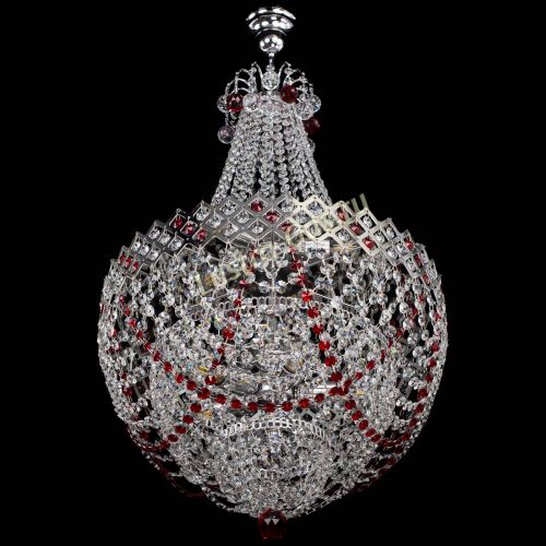 Люстра Корона №5 с подвесом Красная в Магнитогорске Гусь Хрустальный