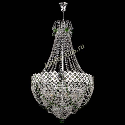 Люстра Корона №5 с подвесом Зеленая в Магнитогорске Гусь Хрустальный