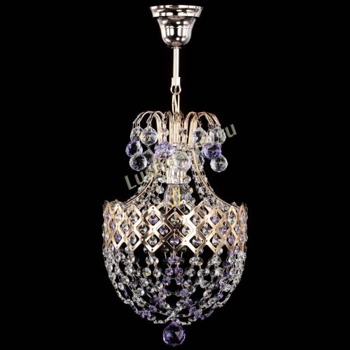 Люстра Корона №6 фиолетовая в Магнитогорске Гусь Хрустальный
