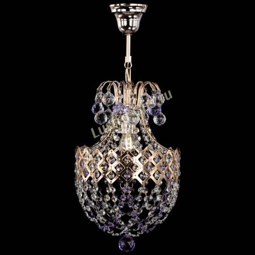 Люстра Корона №6 фиолетовая в Магнитогорске Гусь Хрустальный