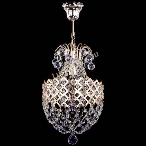 Люстра Корона №6 фиолетовая в Магнитогорске Гусь Хрустальный
