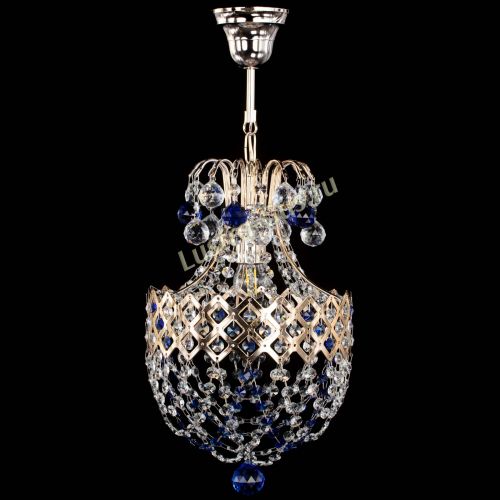 Люстра Корона №6 синяя в Магнитогорске Гусь Хрустальный