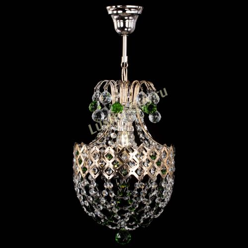 Люстра Корона №6 зеленая в Магнитогорске Гусь Хрустальный