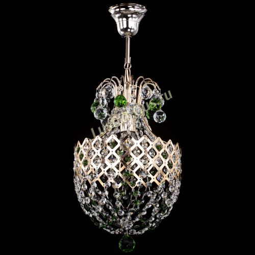 Люстра Корона №6 зеленая в Магнитогорске Гусь Хрустальный