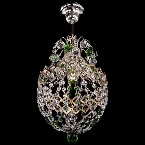 Люстра Корона №6 зеленая в Магнитогорске Гусь Хрустальный