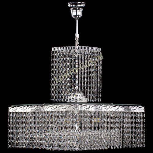 Люстра Квадрат с подвесом в Магнитогорске Гусь Хрустальный