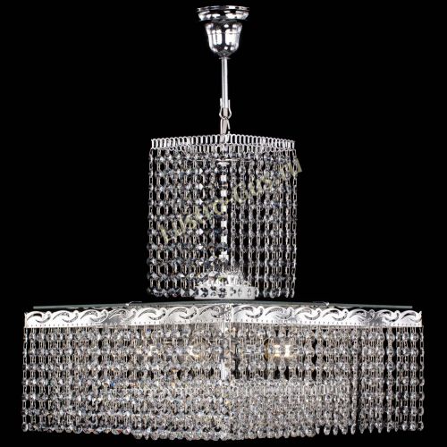 Люстра Квадрат с подвесом в Магнитогорске Гусь Хрустальный