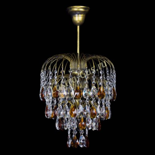 Люстра Лора №3 под бронзу чайная в Магнитогорске Гусь Хрустальный