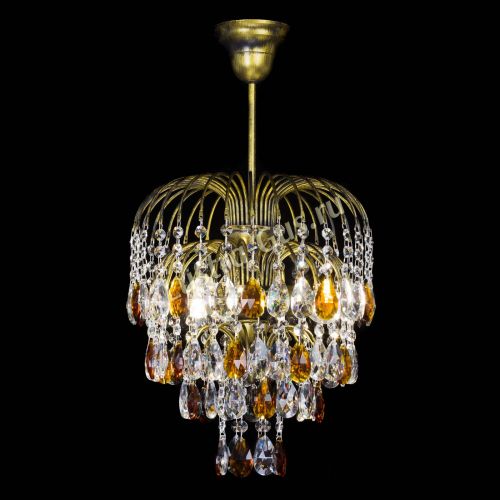 Люстра Лора №3 под бронзу чайная в Магнитогорске Гусь Хрустальный