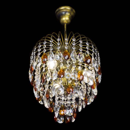 Люстра Лора №3 под бронзу чайная в Магнитогорске Гусь Хрустальный