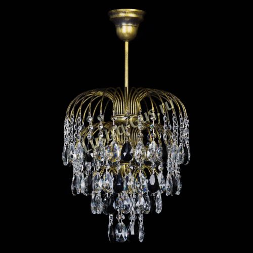 Люстра Лора №3 под бронзу черная в Магнитогорске Гусь Хрустальный