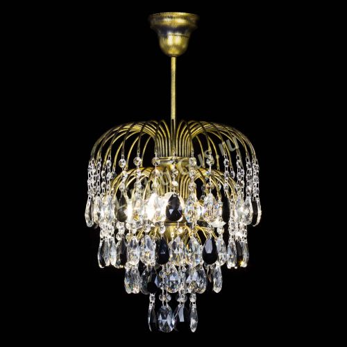 Люстра Лора №3 под бронзу черная в Магнитогорске Гусь Хрустальный