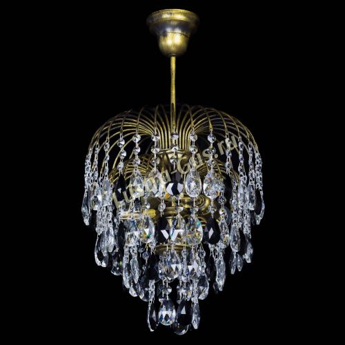 Люстра Лора №3 под бронзу черная в Магнитогорске Гусь Хрустальный