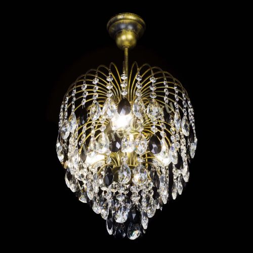 Люстра Лора №3 под бронзу черная в Магнитогорске Гусь Хрустальный