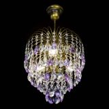 Люстра Лора №3 под бронзу фиолетовая в Магнитогорске