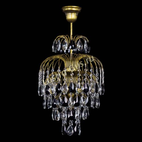 Люстра Лора №3 журавлик Черная под бронзу в Магнитогорске Гусь Хрустальный