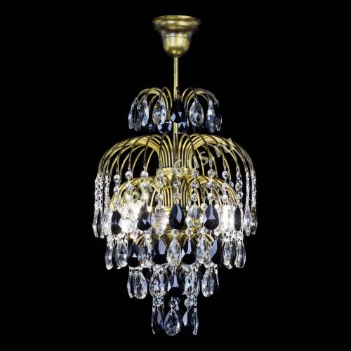 Люстра Лора №3 журавлик Черная под бронзу в Магнитогорске Гусь Хрустальный