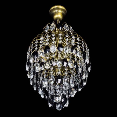 Люстра Лора №3 журавлик Черная под бронзу в Магнитогорске Гусь Хрустальный