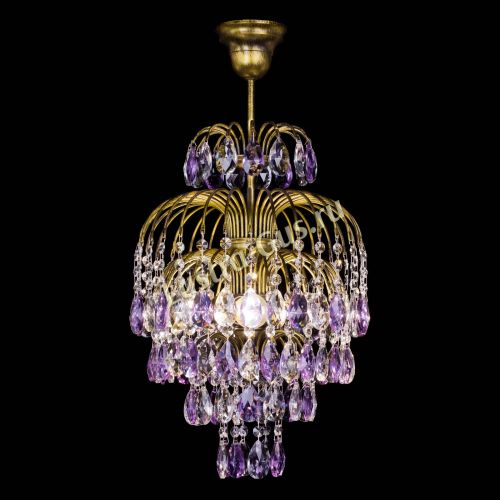 Люстра Лора №3 журавлик Фиолетовая под бронзу в Магнитогорске Гусь Хрустальный