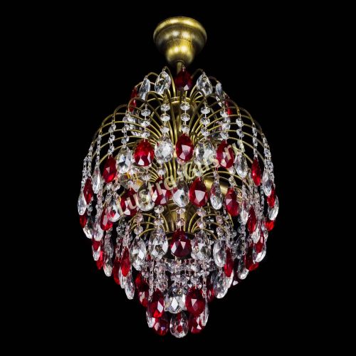 Люстра Лора №3 журавлик Красная под бронзу в Магнитогорске Гусь Хрустальный