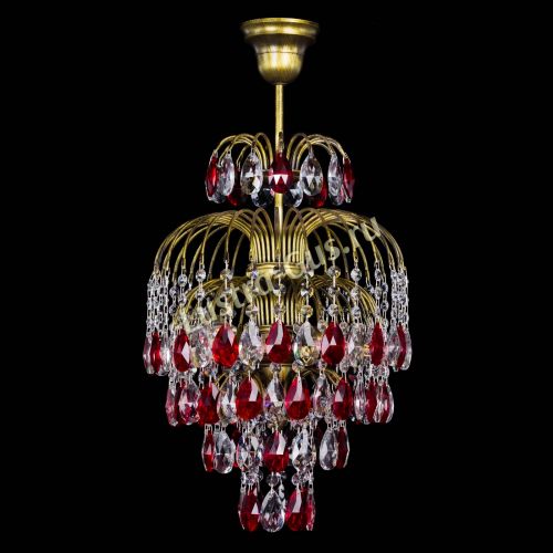 Люстра Лора №3 журавлик Красная под бронзу в Магнитогорске Гусь Хрустальный