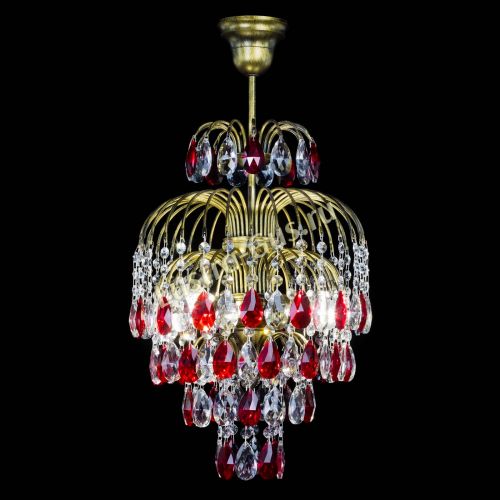 Люстра Лора №3 журавлик Красная под бронзу в Магнитогорске Гусь Хрустальный