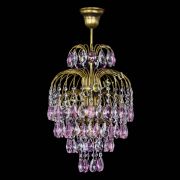 Люстра Лора №3 журавлик Розовая под бронзу