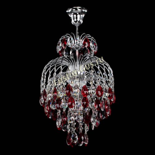 Люстра Лора №3 журавлик красная в Магнитогорске Гусь Хрустальный