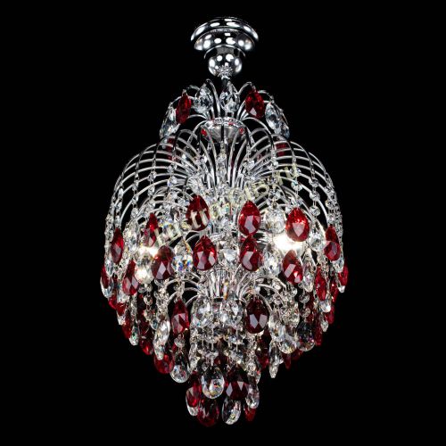 Люстра Лора №3 журавлик красная в Магнитогорске Гусь Хрустальный