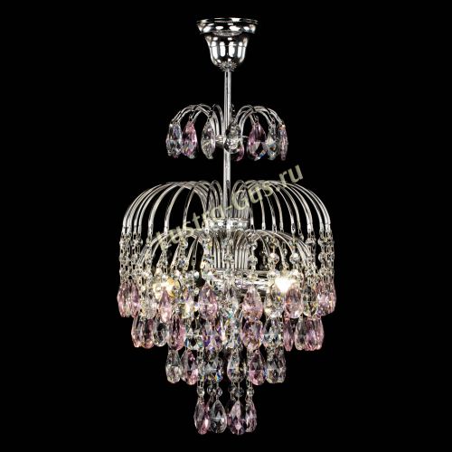 Люстра Лора №3 журавлик розовая в Магнитогорске Гусь Хрустальный