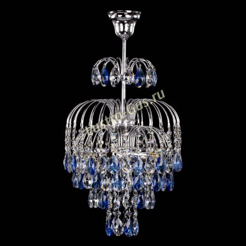 Люстра Лора №3 журавлик синяя в Магнитогорске Гусь Хрустальный