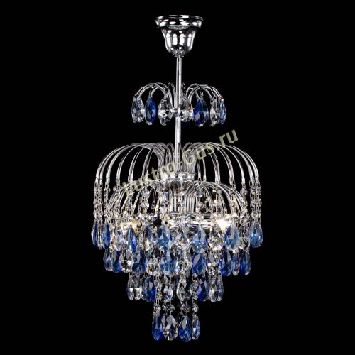 Люстра Лора №3 журавлик синяя в Магнитогорске Гусь Хрустальный