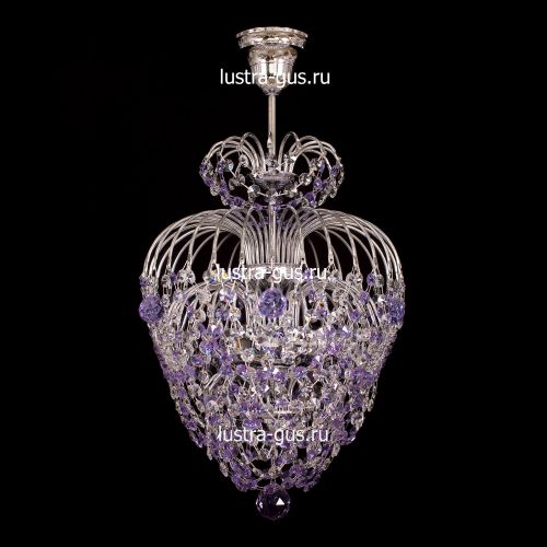Люстра Лора оптикон сиреневая в Магнитогорске Гусь Хрустальный