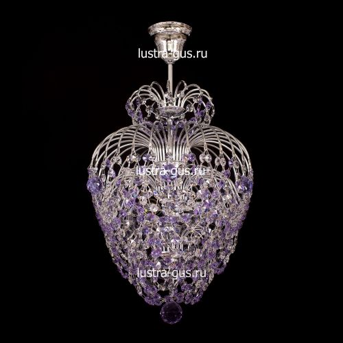 Люстра Лора оптикон сиреневая в Магнитогорске Гусь Хрустальный