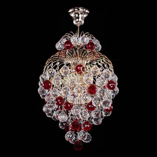 Люстра Лора Шар 40 красная в Магнитогорске Гусь Хрустальный