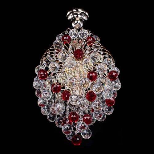 Люстра Лора Шар 40 красная в Магнитогорске Гусь Хрустальный