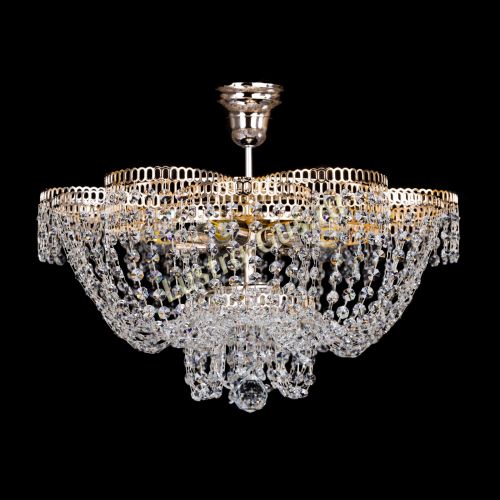 Люстра Лотос Пион с подвесом в Магнитогорске Гусь Хрустальный