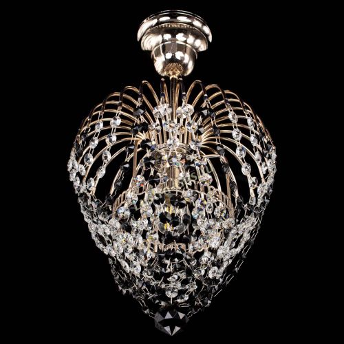 Люстра Малинка обтикон черная в Магнитогорске Гусь Хрустальный