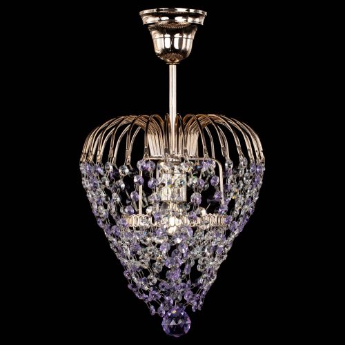 Люстра Малинка обтикон фиолетовая в Магнитогорске Гусь Хрустальный