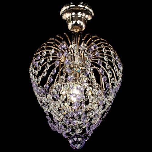 Люстра Малинка обтикон фиолетовая в Магнитогорске Гусь Хрустальный