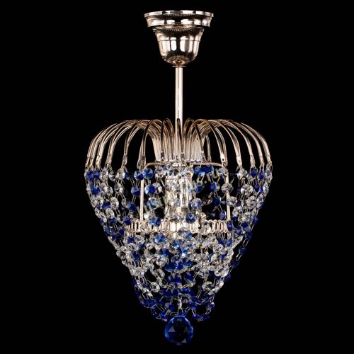 Люстра Малинка обтикон синяя в Магнитогорске Гусь Хрустальный