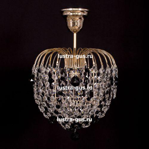 Люстра Малинка шар черная в Магнитогорске Гусь Хрустальный